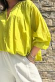 Shayle Indian Cotton Smock Shirt Olive